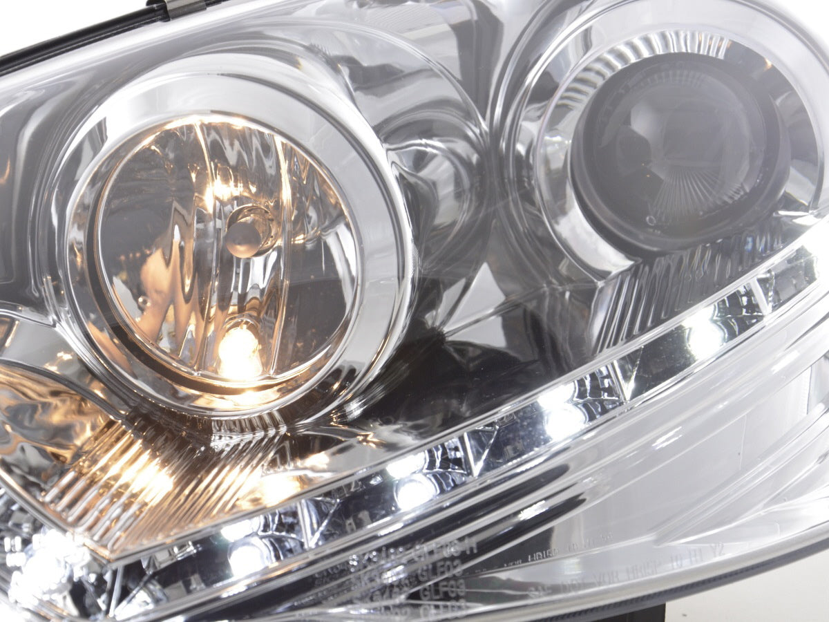 Scheinwerfer Set Daylight LED Tagfahrlicht VW Golf 5 Typ 1K 03-08 chrom für Rechtslenker Scheinwerfer Set Daylight LED Tagfahrlicht VW Golf 5 Typ 1K 03-08 chrom für Rechtslenker